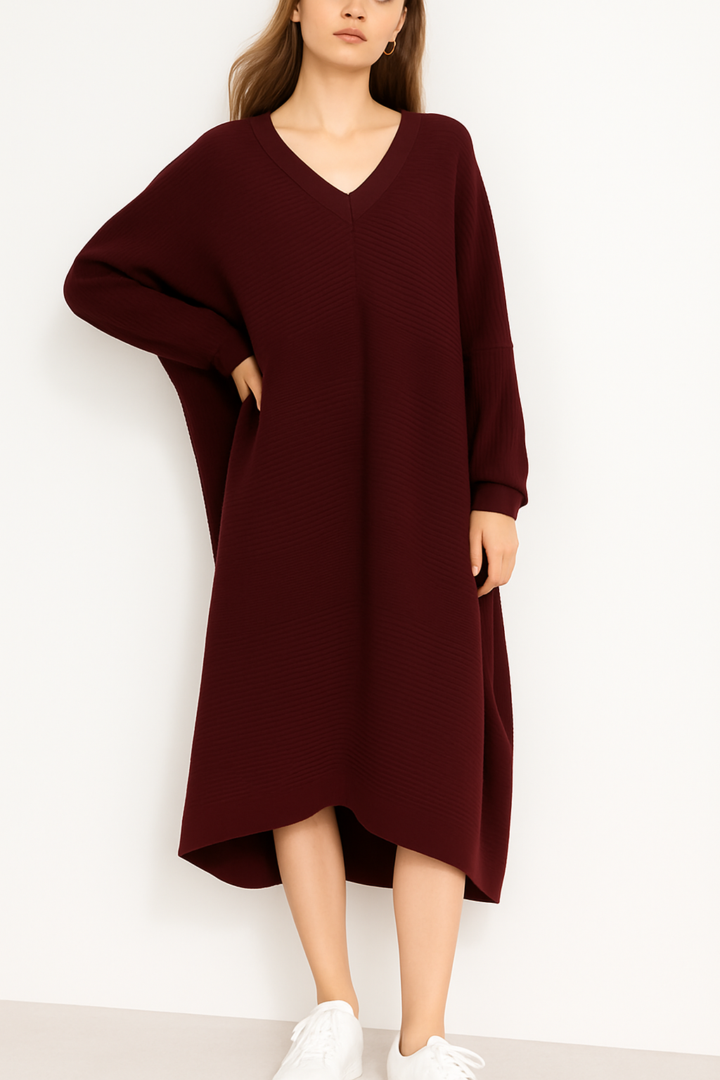 Lucy Sparks – wholesale Dress – Women's – PLUS SIZE SOFT KNIT RIBBED DRESS2