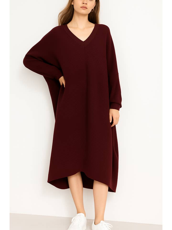 Lucy Sparks – wholesale Dress – Women's – PLUS SIZE SOFT KNIT RIBBED DRESS2