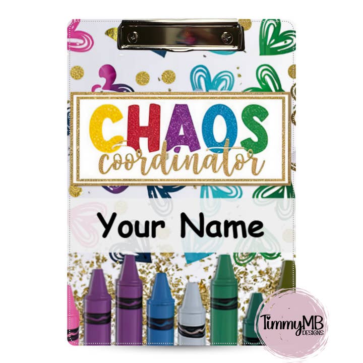 Chaos-Koordinator - Individuelles Klemmbrett für den Großhandel von TimmyMB Designs