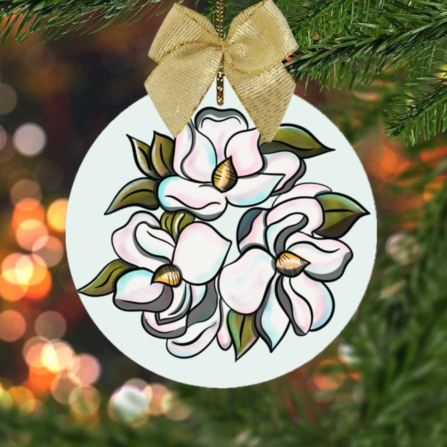 on the Bayou - Wholesale Ornament - colorful magnolia Christmas ornament 1