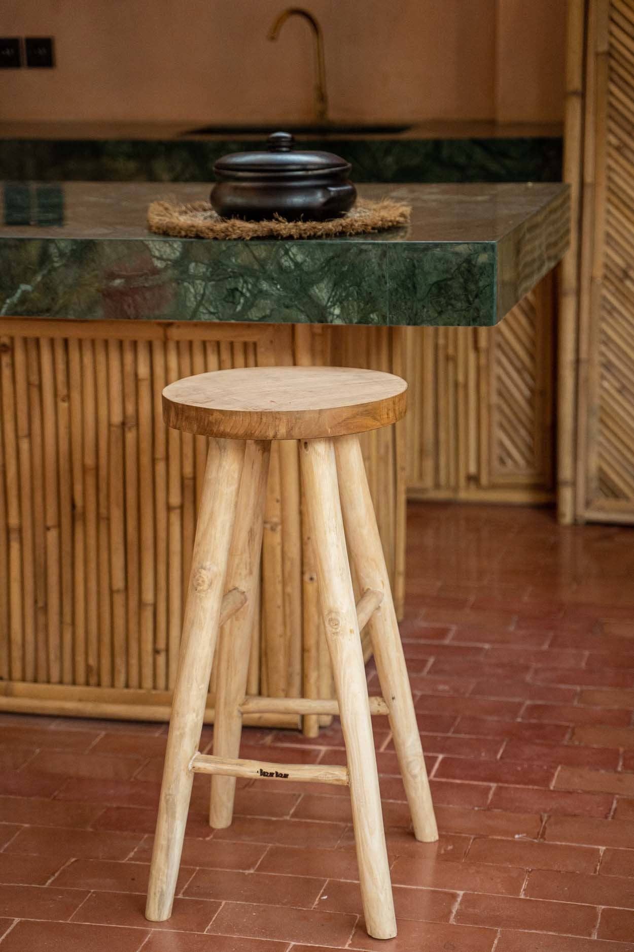 Bazar Bizar Living - Wholesale Stool - The Kedut Bar Stool - Natural1