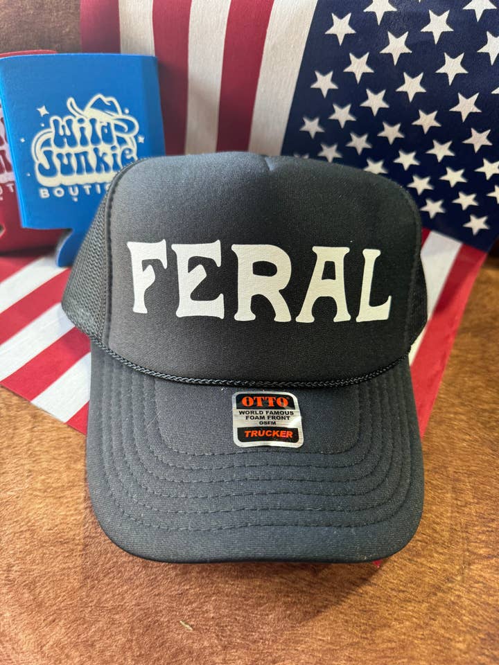 Feral Trucker Hat for wholesale by Wild Junkie