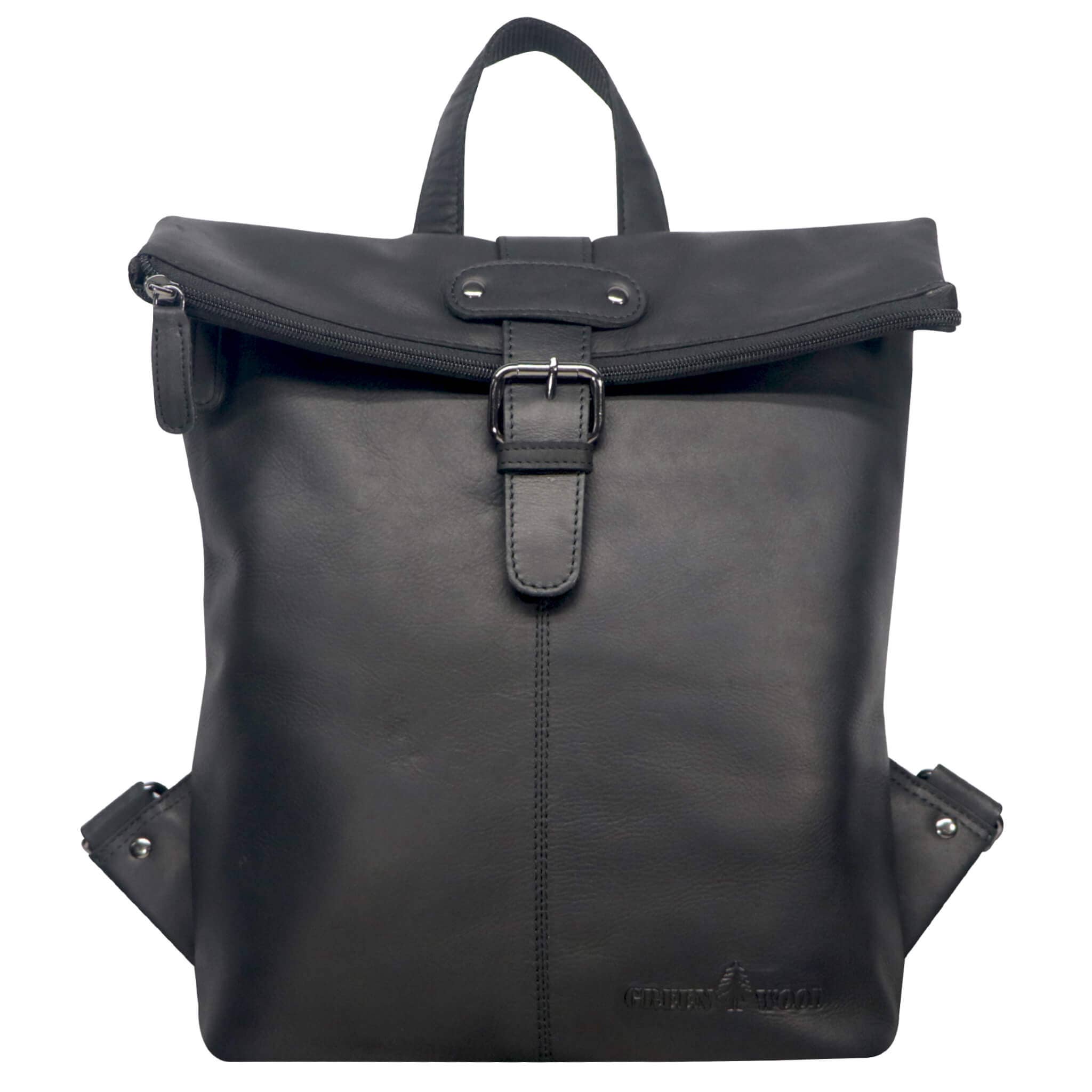 Greenwood - Wholesale Backpack - Women's - Sandy Small Rucksack with Rolltop Leather Rucksack Modern Women20