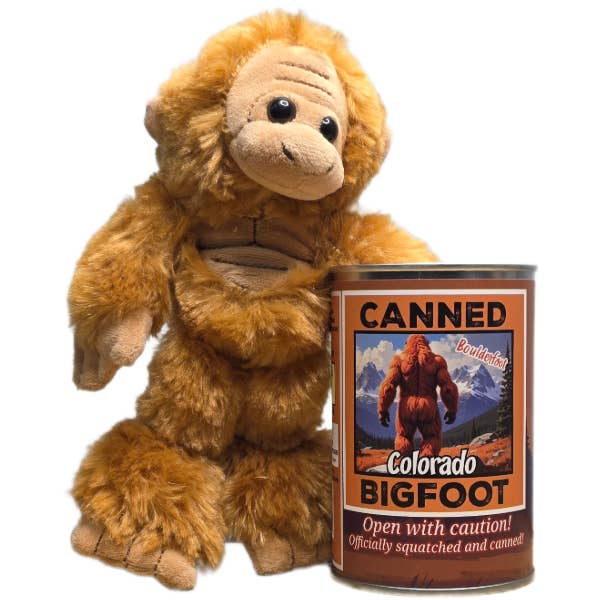 Colorado Edition-Boulderfoot the Canned Bigfoot Plush in Can for wholesale by Canned Gifts