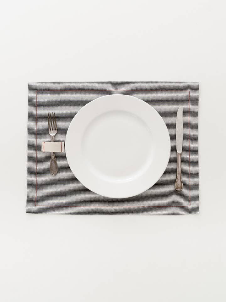 Millworks Collection Placemat in Railroad Stripe for wholesale by Heirloomed Collection