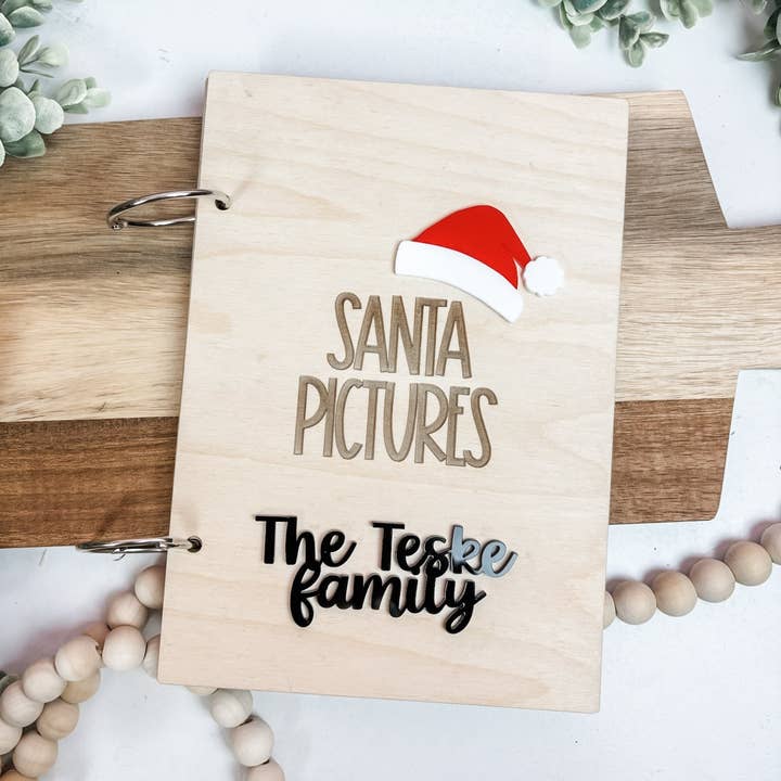 Kerstfotoalbum met foto's van de Kerstman | Gepersonaliseerd Familie Aandenken voor wholesale door Lumber Revolution