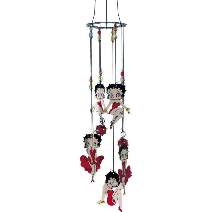 Betty Boop Metal Wind Chime for wholesale by Spoontiques, Inc