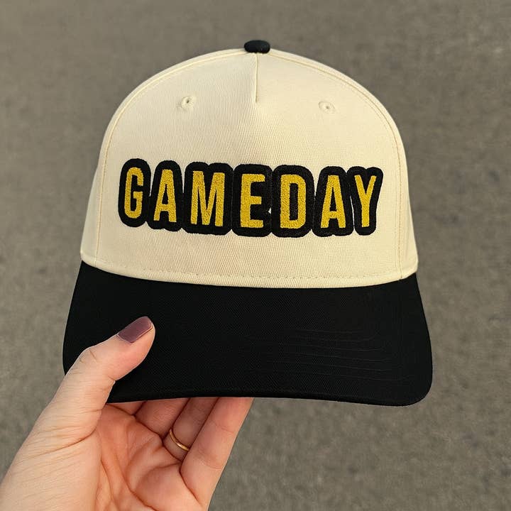 Embroidered GAMEDAY Varsity Snapback Hat for wholesale by Thread Friday
