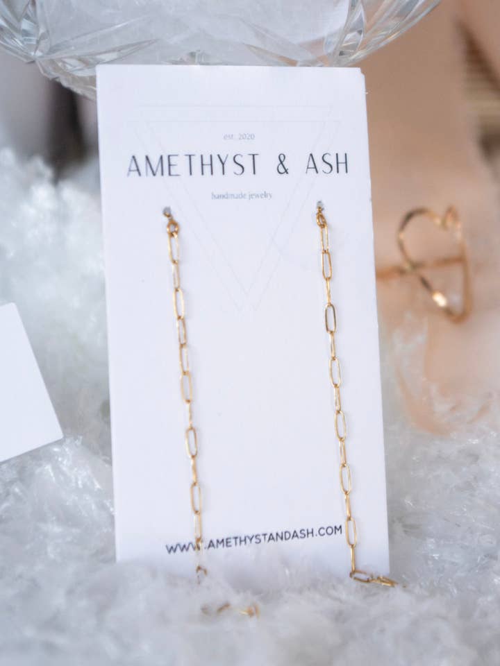 Sierlijke oorbellen met schroefdraad met paperclip voor wholesale door Amethyst & Ash