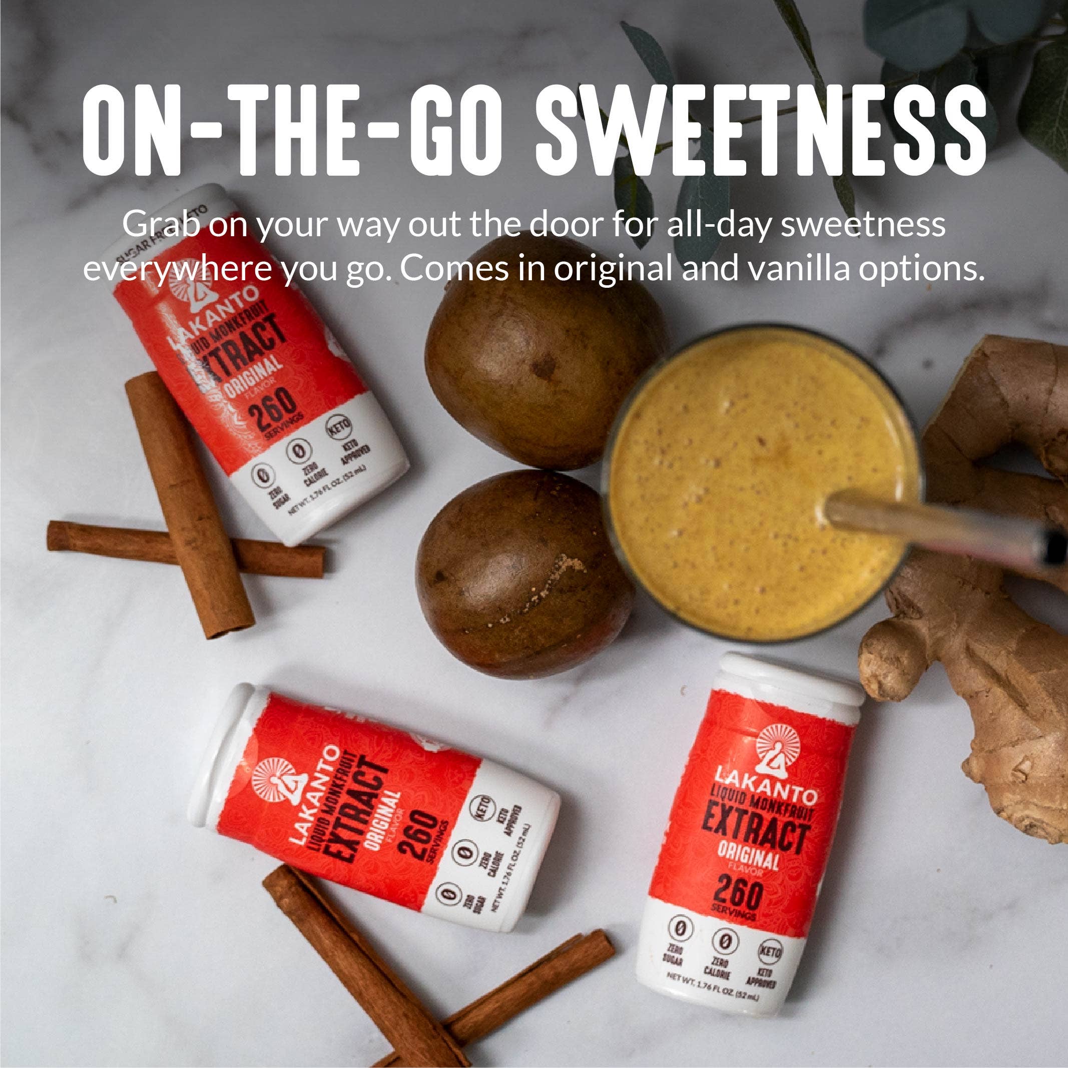 Lakanto - Wholesale Sugar/Sweetener - Lakanto Monk Fruit Extract Drops - Original 1.76 fl oz4