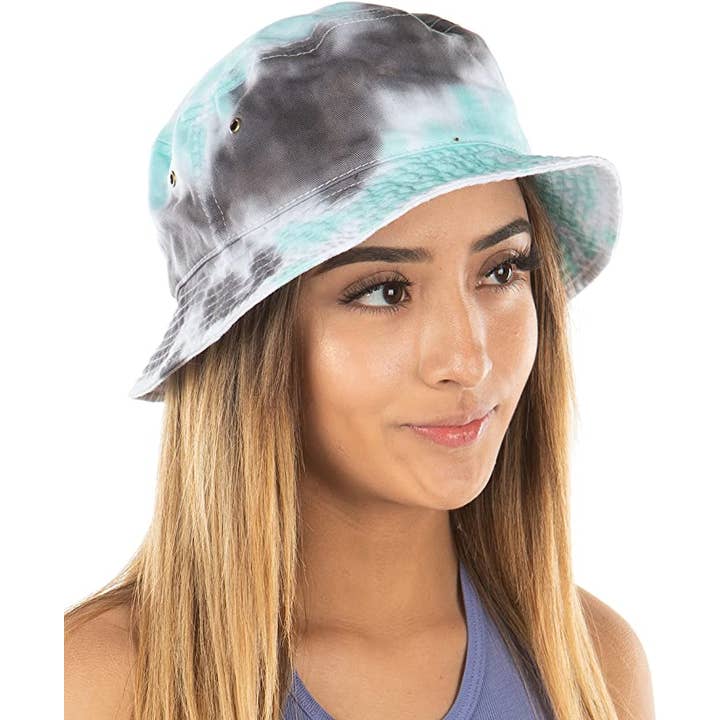 Funky Junque - Vendita all'ingrosso Cappello da pescatore - Donna - Cappellino Boonie (Tie Dye Black/Mint