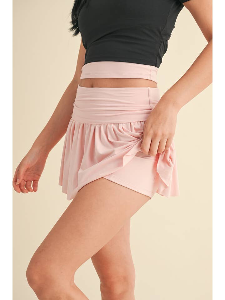 KIMBERLY C - Wholesale Skort - Women's - Soft Knit Jersey Foldover Skort