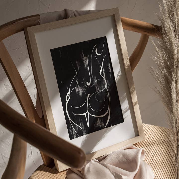 LXR CREATE - Wholesale Kunstprint - Bum Outline Art Print1