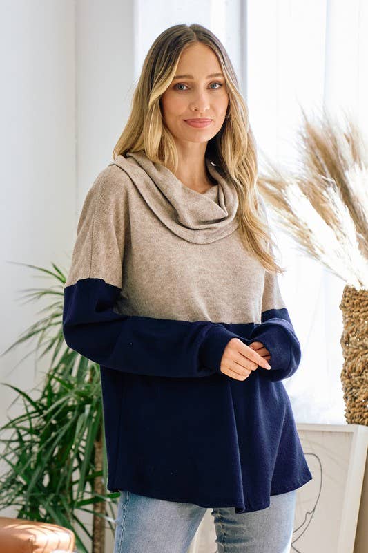 Moonshot Clothing - Wholesale Tunic - Women's - MST3388-I will always love you colorblock top6