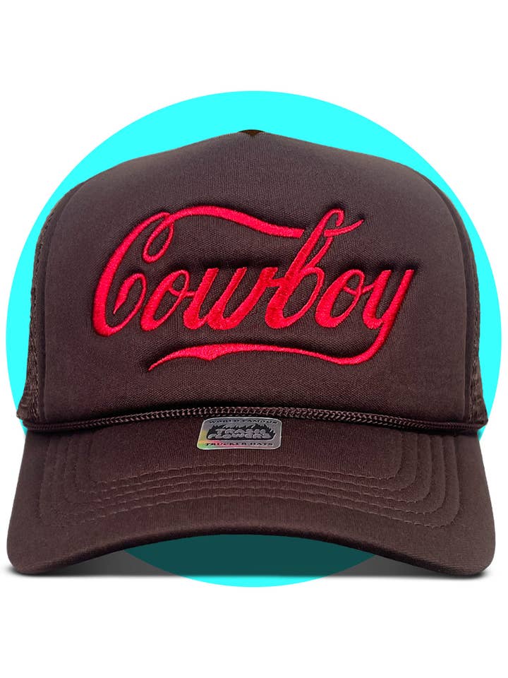 Coca-Cola Cowboy Embroidered Trucker Hat for wholesale by Trash Flowers Trucker Hats