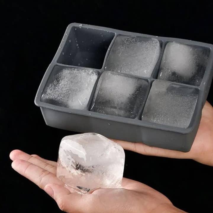 Vigor Path - Vendita all'ingrosso Vassoi/stampi per ghiaccio - Confezione da 2 stampi per cubetti di ghiaccio giganti in silicone a forma quadrata4