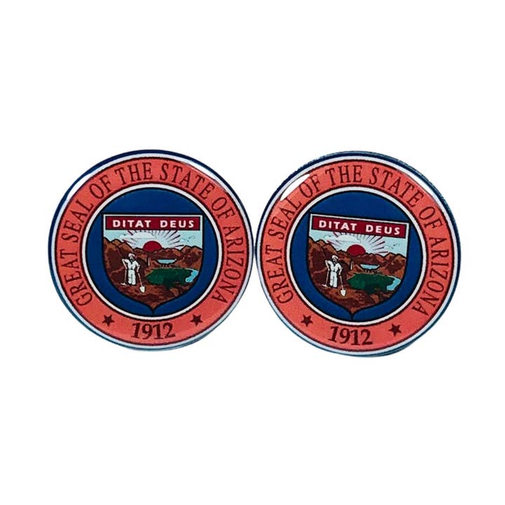 Manchetknapper - Arizona State Emblem - USA for engroshandel hos Astur Pins