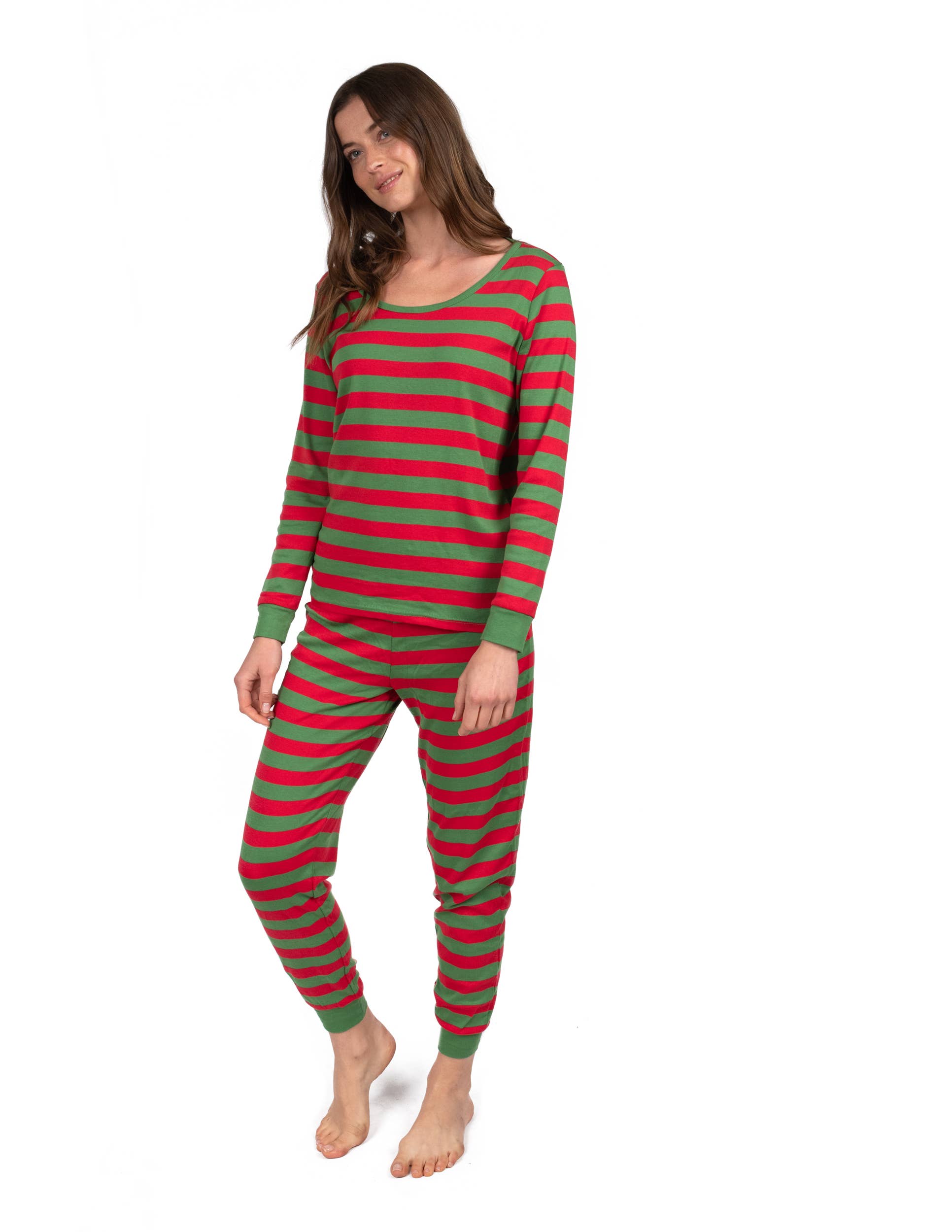 Leveret Pajamas - Wholesale Sleepwear Set - Women's - Womens Two Piece Cotton Pajamas Stripes8