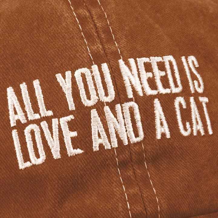 Primitives by Kathy - Wholesale Baseball Cap - Unisex - All You Need Is Love And A Cat Baseball Cap2