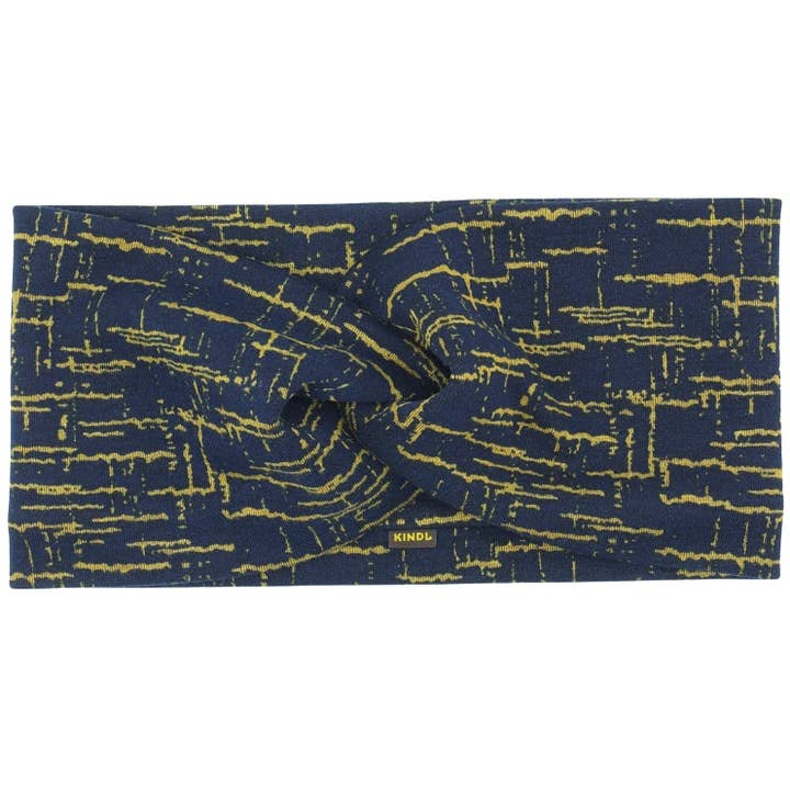 Faixa de Cabelo com Torção de Meados do Século Amarelo Azul Ponte Jersey por atacado de KINDL wien