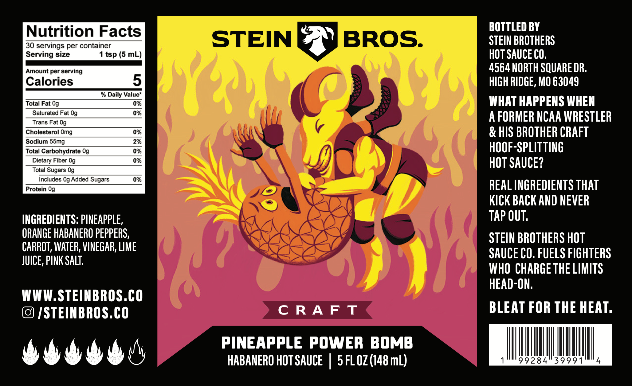 Stein Bros - Wholesale Hot Sauce - Pineapple Power Bomb2