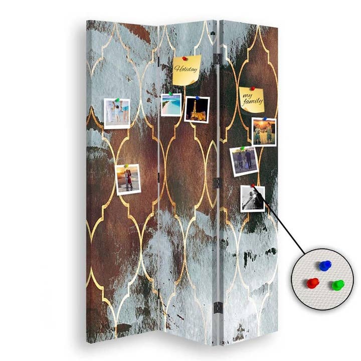 Séparateur de pièce Pin It en trèfle marron marocain pour la vente par Motivartdesign