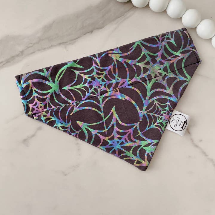 Spotted Dog Co. - Wholesale Pet Bandana - Dog - Sider Web Bandana - Holographic!0