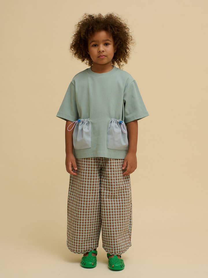 Pantaloni a gamba larga a quadretti per la vendita all'ingrosso da parte di OXOX CLUB