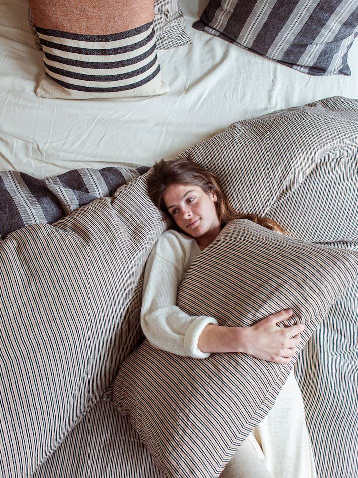 San Gabriel Stripe Duvet cover Stripe (EUR ONLY) for wholesale by Libeco Home