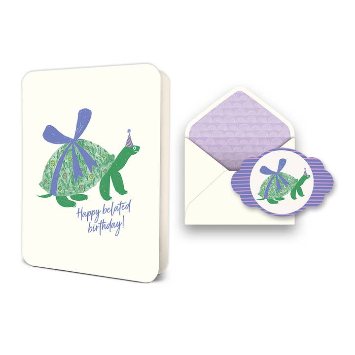 Studio Oh! - Wholesale Birthday Card - Happy Belated Birthday Deluxe Greeting Card