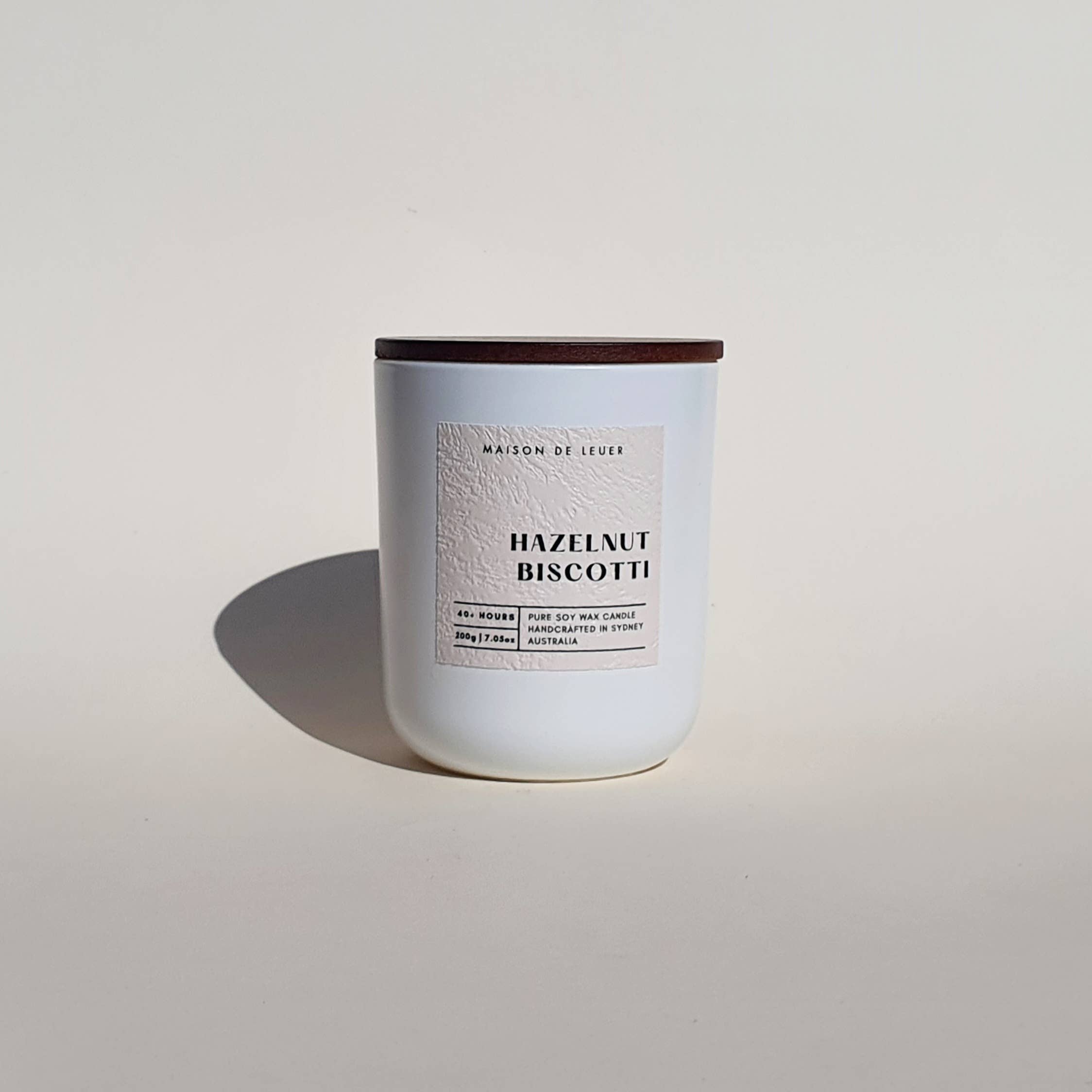 Maison De Lueur - Vente Bougie en bocal - Biscotti aux noisettes | Biscuits | Bougie au soja écologique mate de luxe de 200 g1