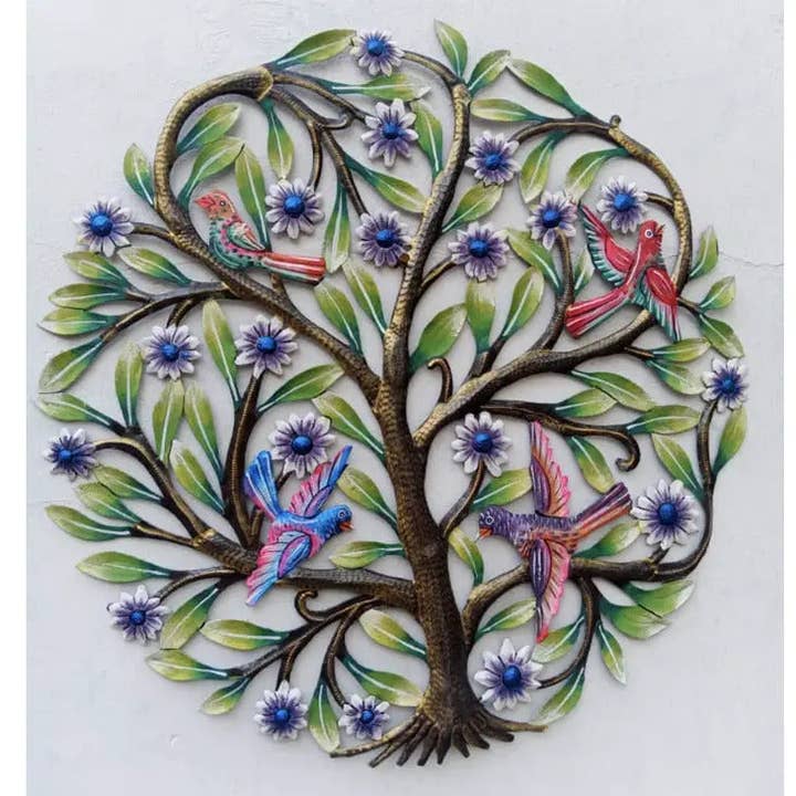 Painted Birds in Tree for wholesale by Beyond Borders