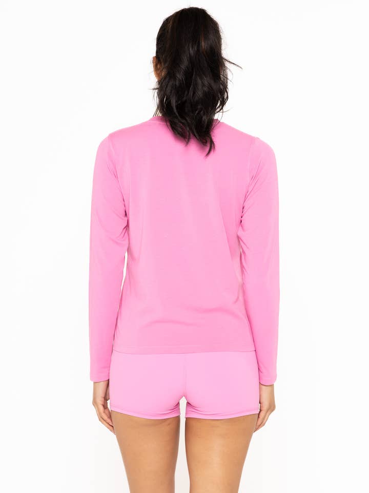 Mono B - Wholesale T-shirt (Zonder tekening) - Dames - Pima Bliss Boyfriend met lange mouwen11