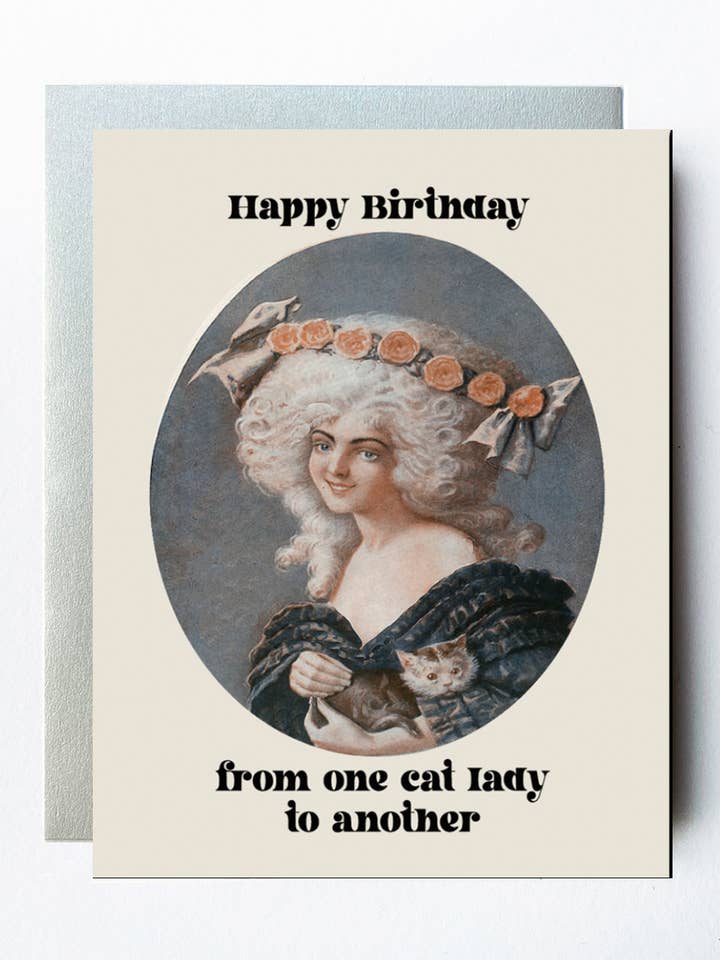 One Cat Lady to Another Birthday Card for wholesale by The Twentieth