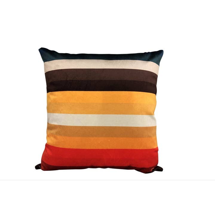 Contemporary Multi-Colored Striped Pillow for wholesale by Magic Hill - Mercantile