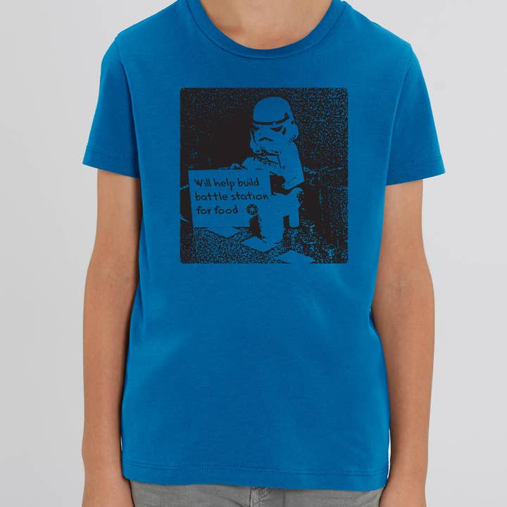 Will Help Build Battle Station for Food Kids T-Shirt for wholesale by Meeplings | Handmade in Berlin