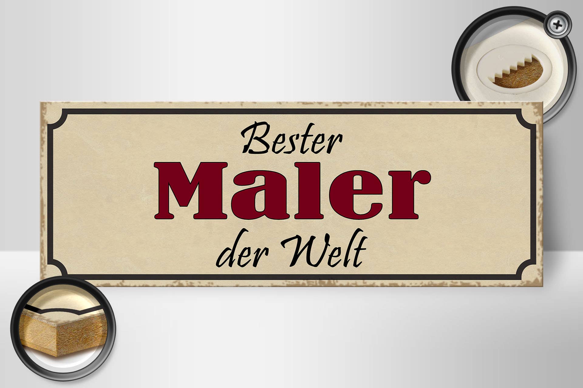 Femer - Wholesale Sign - Wooden sign saying 27x10cm best painter in the world work1