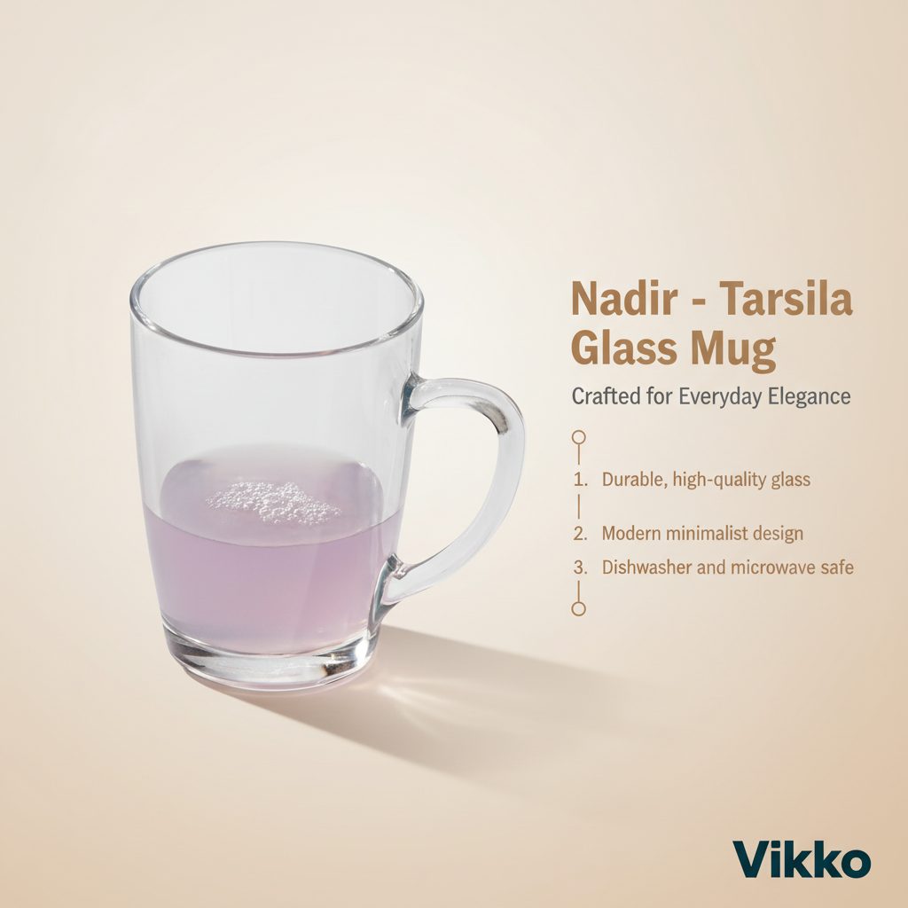 Kadra Kitchenware – Engroshandel Kaffekrus – Nadir - Tarsila glaskrus, 10 Oz3