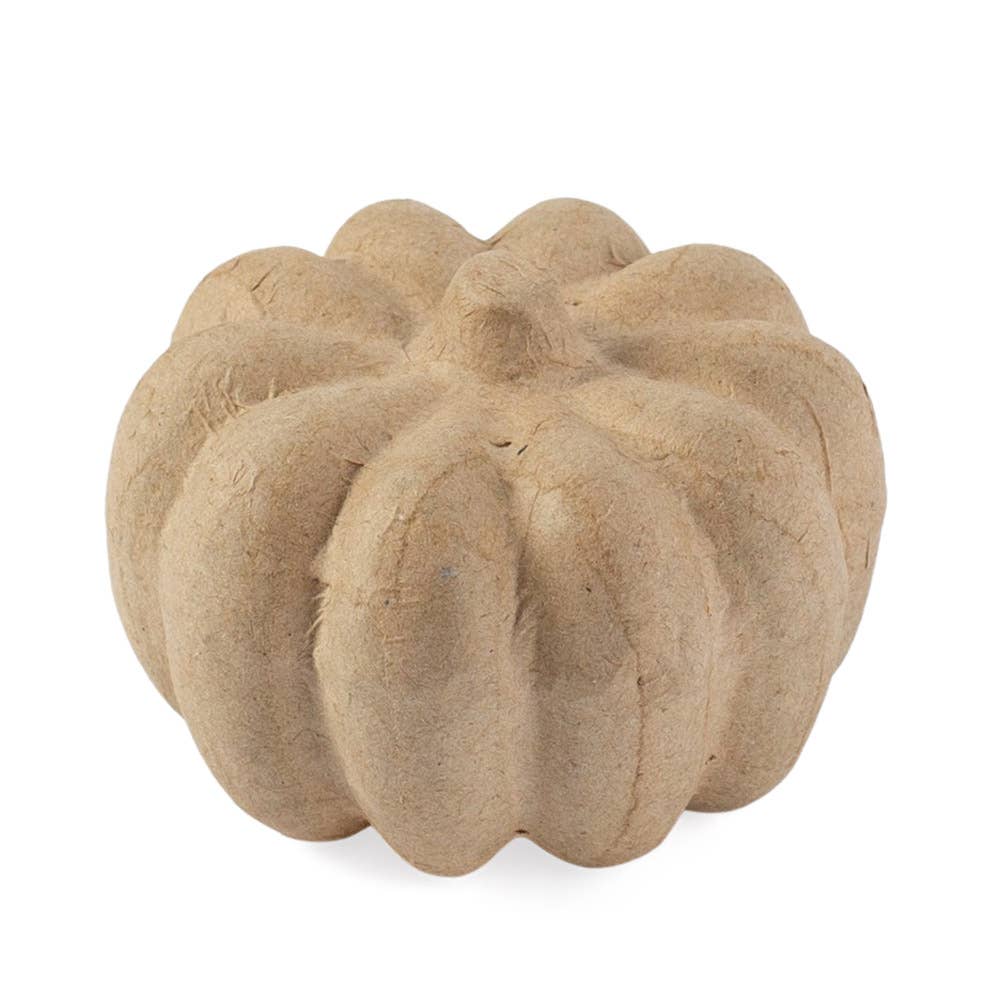 Factory Direct Craft - Wholesale Decorative Tabletop Object - Paper Mache Pumpkin - 2-1/2" x 3-1/4" Dia. 3