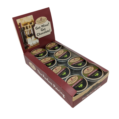 The San Francisco Chocolate Factory - Wholesale Chocolate Bar - 1oz Tin Wine Lover's Chocolate - Pairs with White Wines2