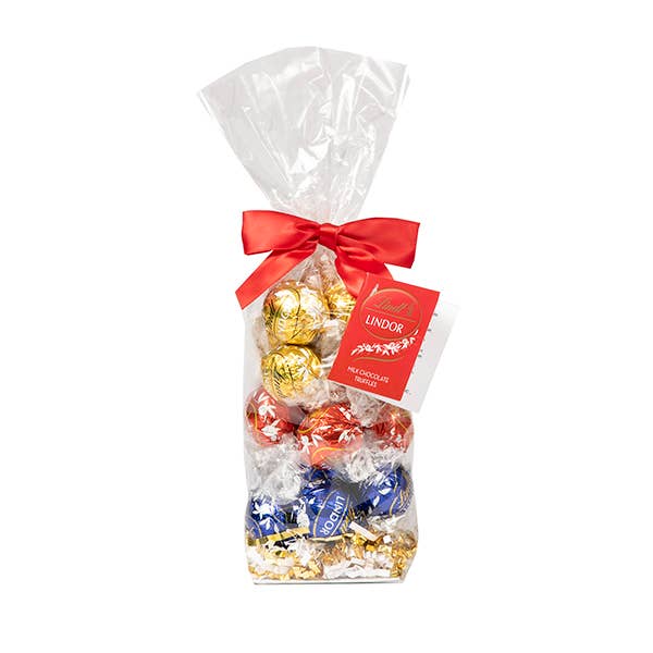 Lindt Lindor Chocolate Truffles Bag with Red Bow - 18-Piece for wholesale by Kelli's