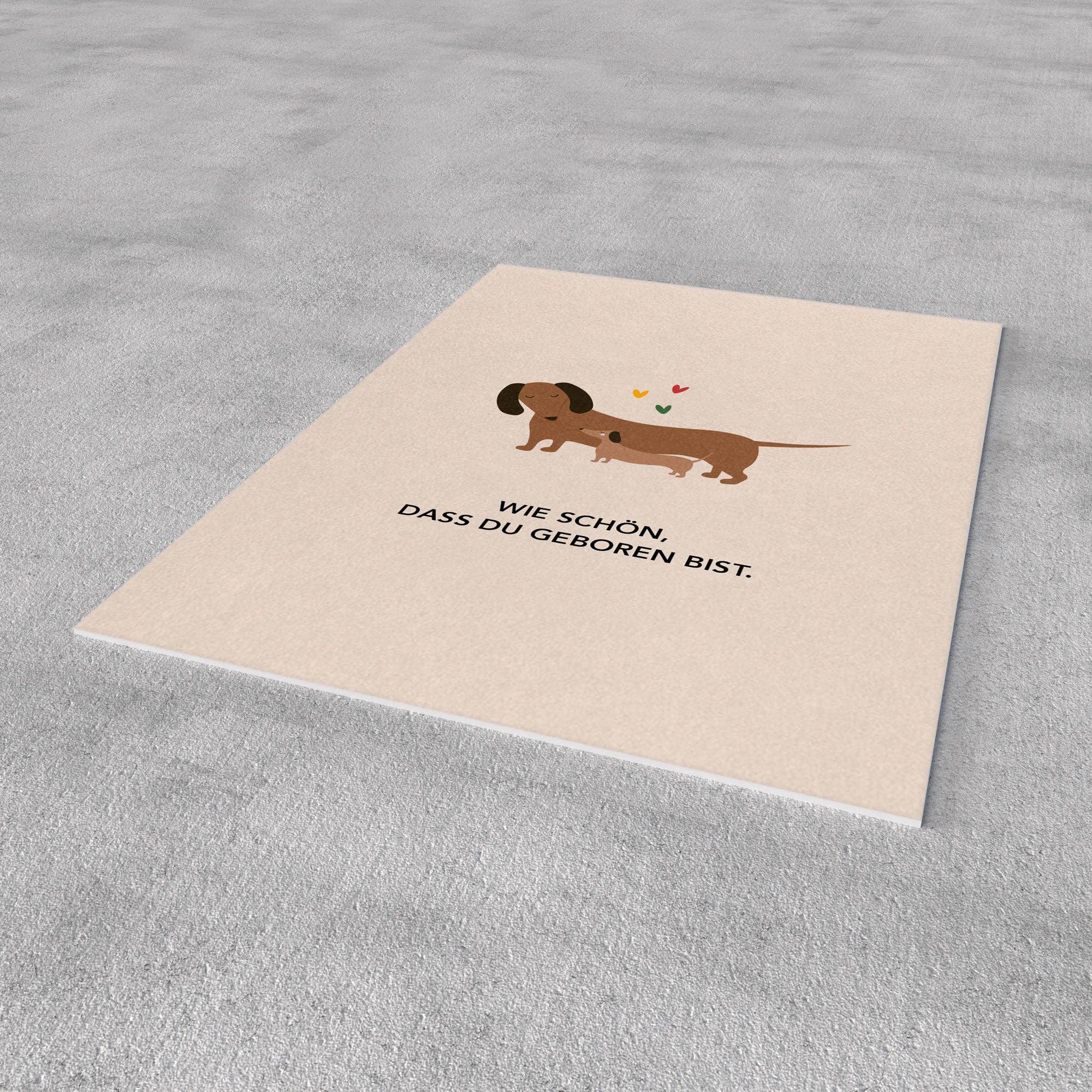 Naturbedacht - Wholesale Postcard - Postcard - Dachshund for Birth - No. 3012