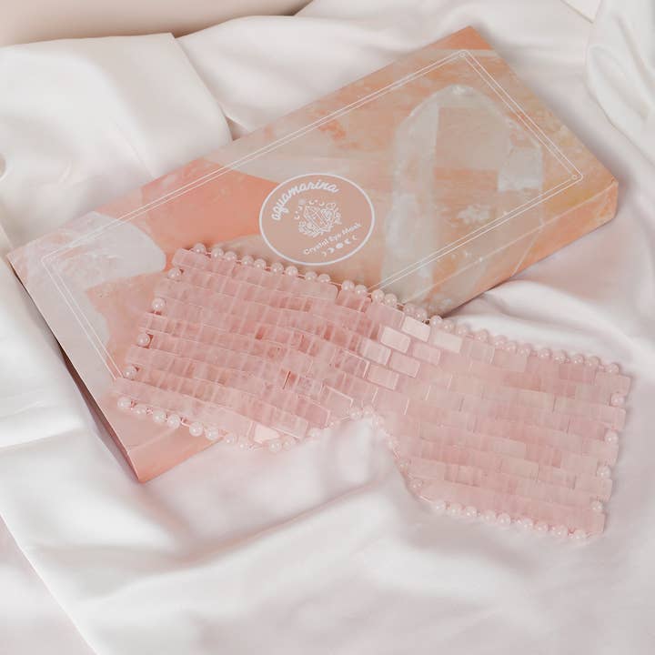 Aquamarina Beauty – wholesale Sleep/eye mask – Rose Quartz Eye Mask