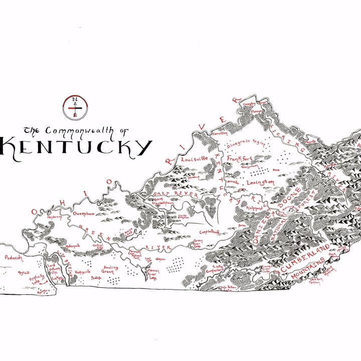 Lord of Maps - Wholesale Map - Kentucky Map1