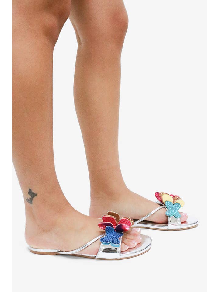 Lemonade Shoes - Wholesale Sandals - Women's - SABETHA - Sandals w/ Sparkling Butterfly Embellishment14