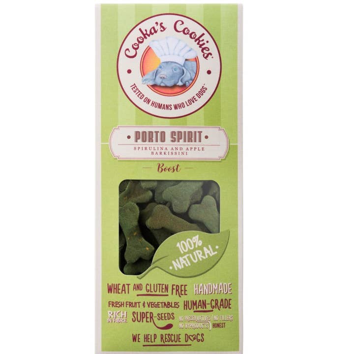Cooka's Cookies - Wholesale Pet Treats - Dog - Porto Spirit - Natural Dog Treats with Superfoods