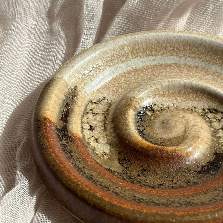 Charlotte Manser Ceramics - Wholesale Bath Soap Dish - Sandstorm Mini Soap Dish1