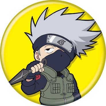 Ata-Boy - Wholesale Lapel Pin/Button - Naruto Chibi Kakashi Buttons 1.25" Round