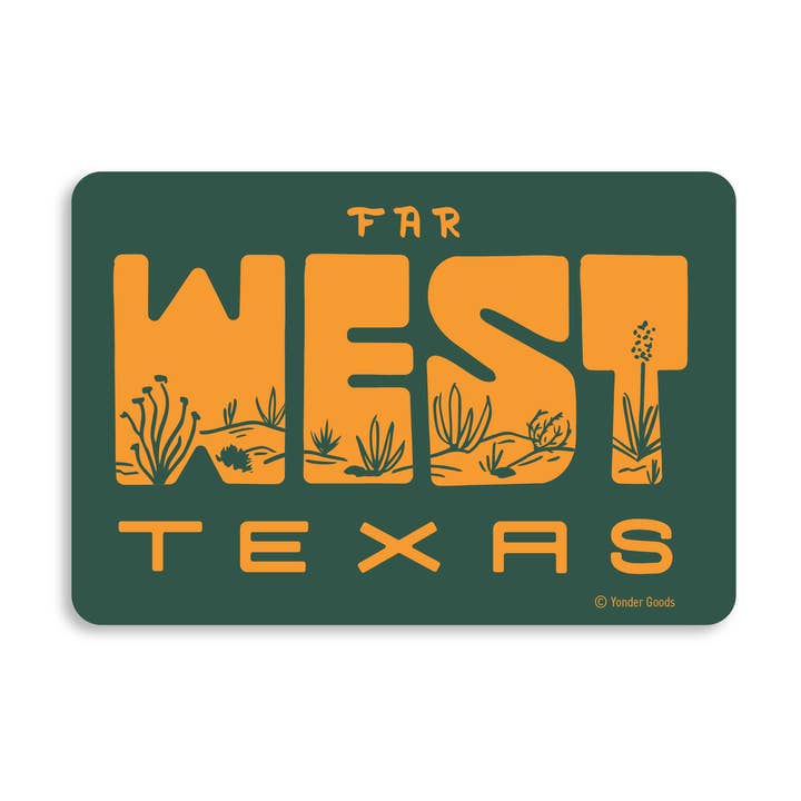 West Texas Sticker Green for wholesale by Yonder Goods