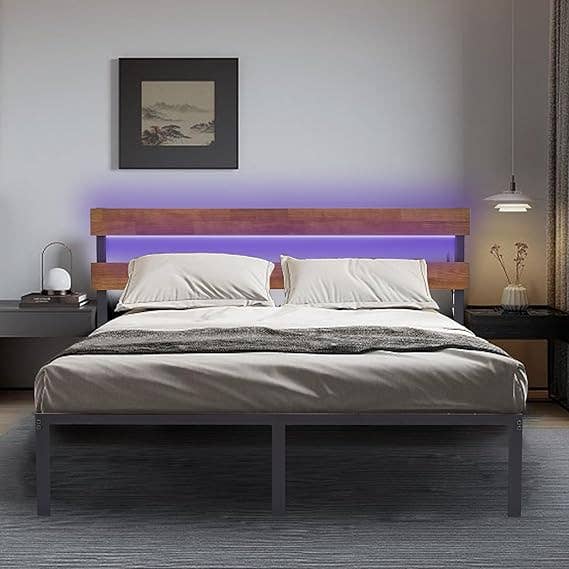 OUVR - Wholesale Bedroom Furniture - Queen Bed Frame, Platform Bed Frame with Headboard, Bed Fram15